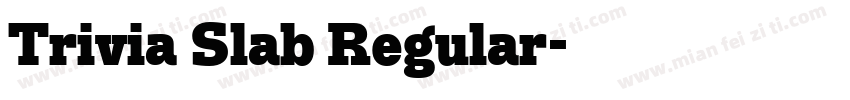 Trivia Slab Regular字体转换